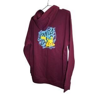 Santa Cruz x Pokémon Pikachu Spray Dot Youth Size Pullover Hooded Sweatshirt XL